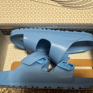 Birkenstock Light Blue Slide Sandals